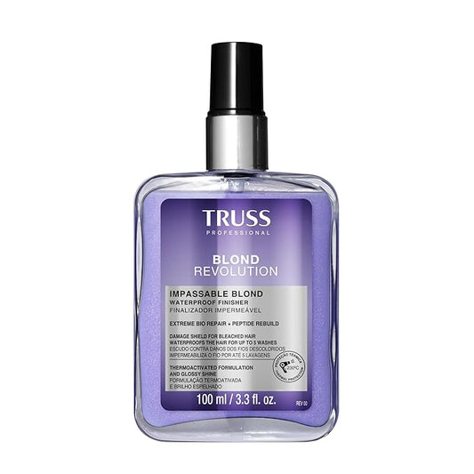 TRUSS Blond Revolution Impassable Heat Protectant Spray - Frizz Control Waterproof Spray Designed to Shield Hair, Combat Frizz & Deliver Intense Shine - Ensures Long-Lasting Protection (3.3 fl oz)