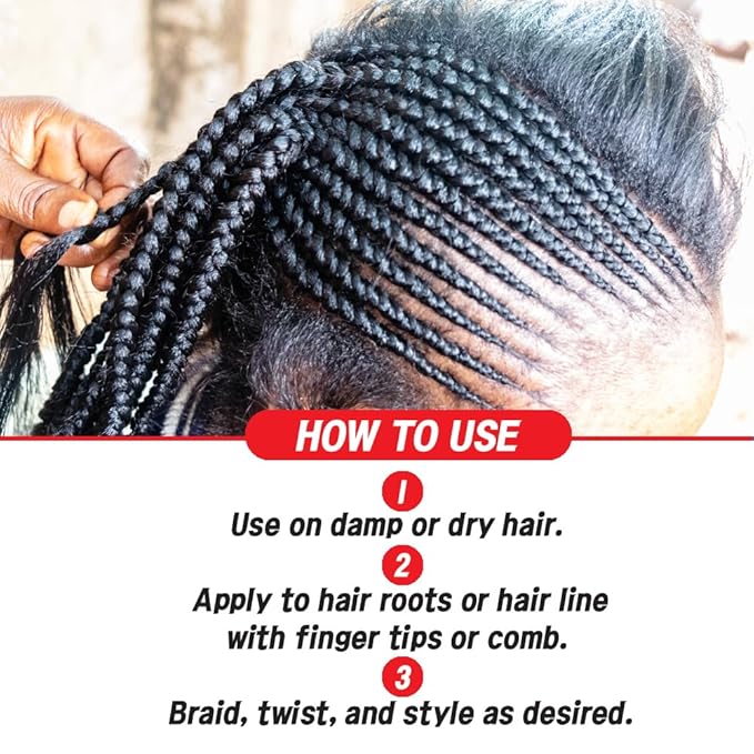 The MORE Crazy Conditioning Shining Braiding Gel, Extra Extreme Hold for All Hair Types, 10.1 Fl Oz, Clear Styling Gel, Nourishes Scalp, Hair Growth, Enriched with Argan Oil