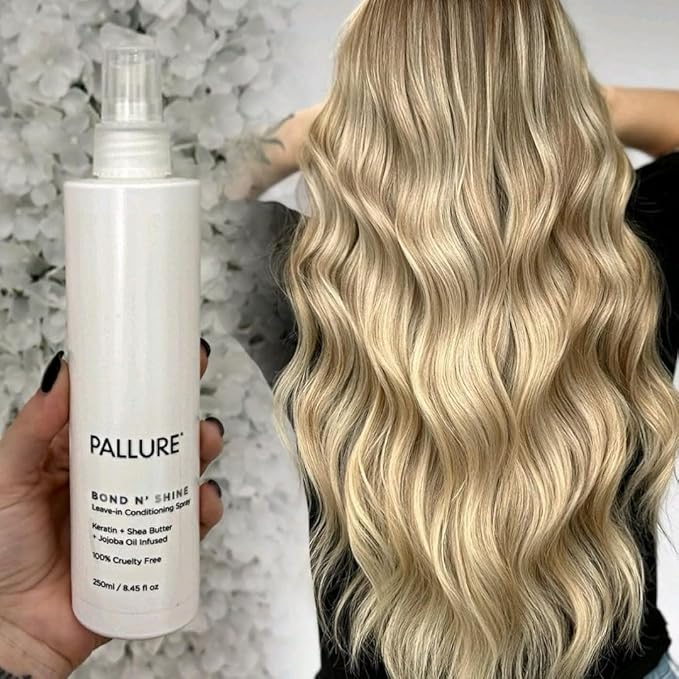 Pallure Bond N' Shine Leave-In Conditioning Heat Protecting Spray To Detangle, Strengthens, Repair Dry, Damaged Frizzy Hair, 250 ml