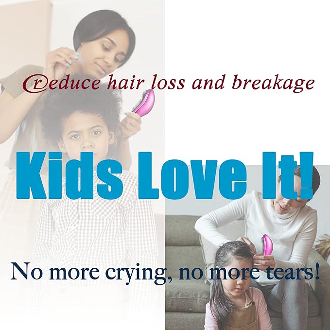 WYNK Hair Brush Detangler for Adults & Kids，Detangling Comb Hair Styling Tools & Appliances for Natural/Wavy/Curly/Coily/Wet/Dry/Oil/Thick/Straight/Long Hair(2Pack Blue Drops & Gradient Shell)