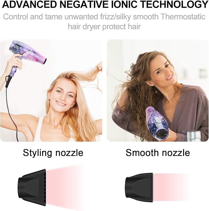 PARWIN PRO BEAUTY Hair Styling Set - 1875w Professional Hair Dryer - 1 Inch Titanium Curling Iron- 1 Inch Anti-Static Hair Straightener- Negative Ionic Technology - Pack of 3, for All Hair Types