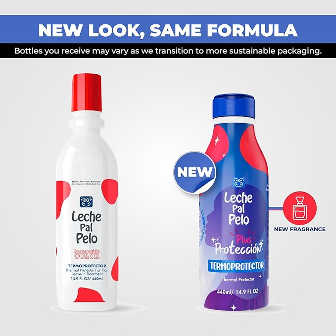 Leche Pal Pelo Protection Plus - Thermal Protector - Aloe Vera Heat Protectant Shields from Styling Tools - Hair Cream for All Hair Types - 14.9 oz