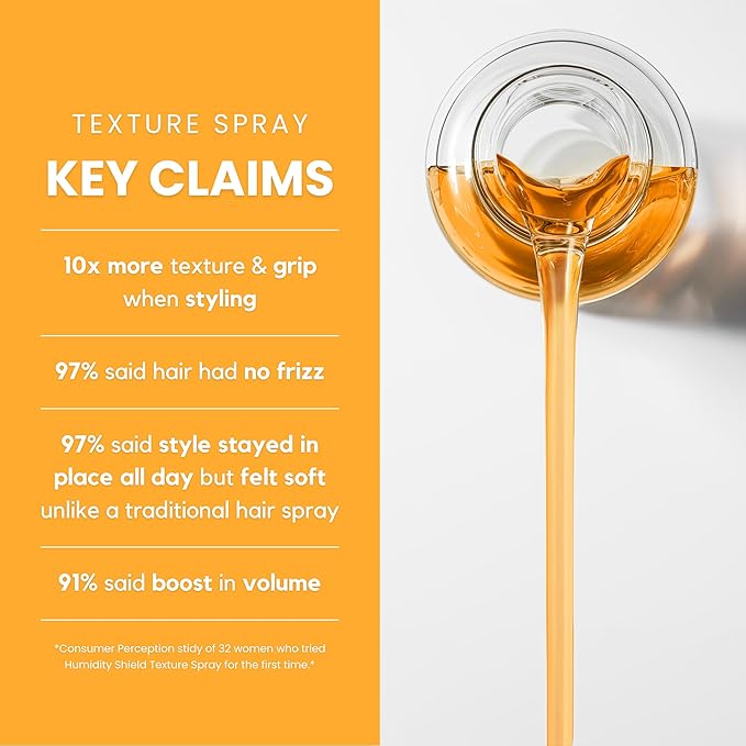 SIMPLY SMOOTH Humidity Shield Texture Hair Spray Strong & Light Hold, Shine Finishing Styling Spray Resists Humidity & Repels Moisture Customizable Hold Hair Spray 8.5 Oz