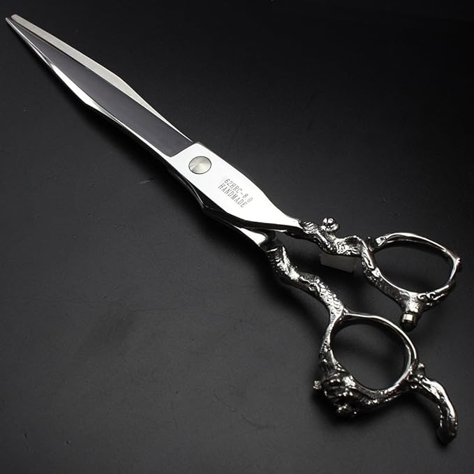SHARONDS Hair Cutting Scissors Hairdressing Scissors Thinning Scissor Professional Barber Salon Home Shear For Men Women (8 inch flat)