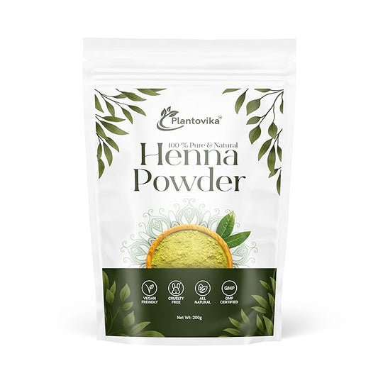 100% Natural and Pure Henna Powder/Lawsonia Inermis For Hair, Orange-Red Hair Color, Triple Shifted, Smooth Henna Paste and Cones, No additives, No Chemical, Easy to use 200 grams
