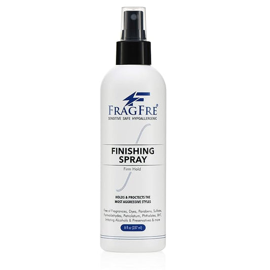 Hair Finishing Spray Firm Hold 8 oz - Hair Spray for Sensitive Skin - Fragrance Free Hypoallergenic Parabens Free - Holds and Protects Your Styles without Irritations -Vegan No Gluten (1 Pack)