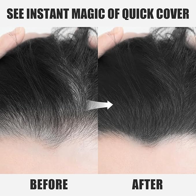 Root Touch Up Stick, Instant Gray Hair Cover Concealer Stick, 2-In-1 Double Head Hair Color Finishing, Hair Mascara Brush for Eyebrow& Beard (Med Brown, 0.23 Fl oz)