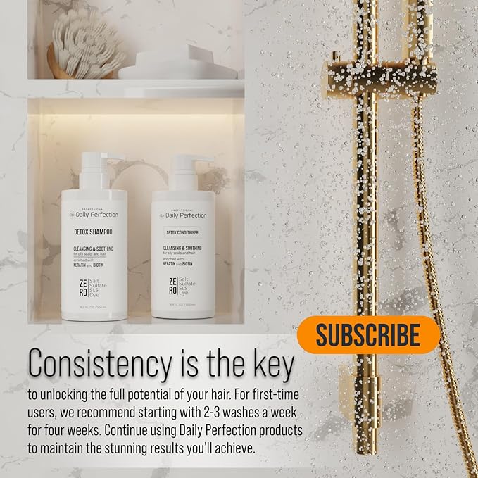 (dp) Detox Shampoo – Clarify & Remove Buildup, Oil & Impurities – Clean + Salon-Grade Formula with Biotin & Keratin