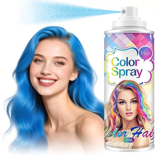 Blue Temporary Hair Color Spray for Kids and Women, Washable One-time Use Hair Color Dye, Natural Hair Strong Style Coloring Gel Cream for Party,Hollowen,Cosplay, Festivals