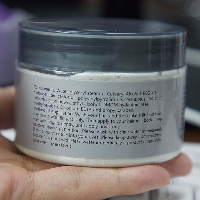 EFLY 4.23 oz-Instant Hairstyle Cream Hair Pomades, Temporary Styling Hair Color Wax for Party, Cosplay, Easy Cleaning (1, Red)