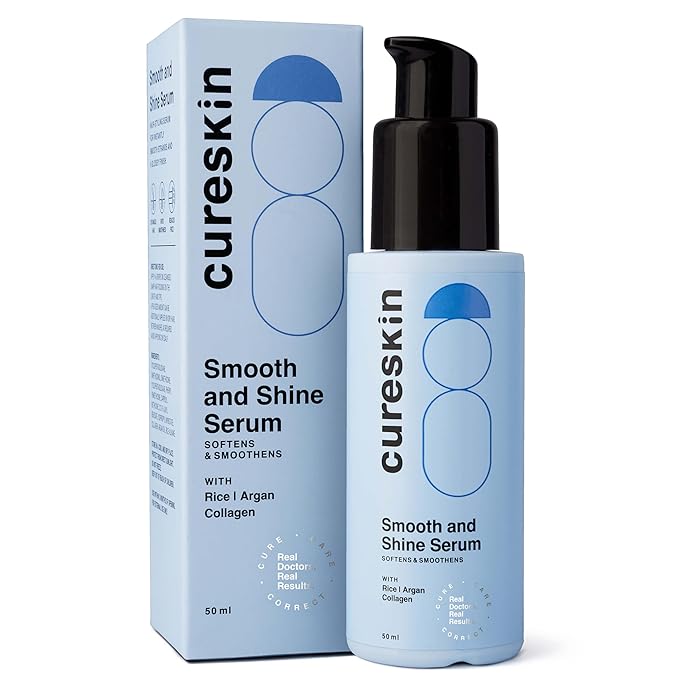 Cureskin Smooth and Shine Hair Serum for Dry Frizzy Hair Women and Men | Helps Reducing Hair Breakage, Frizz and Detangels for Strong, Protected and Shiny Hair, 1.69 Fl Oz (Pack of 1)