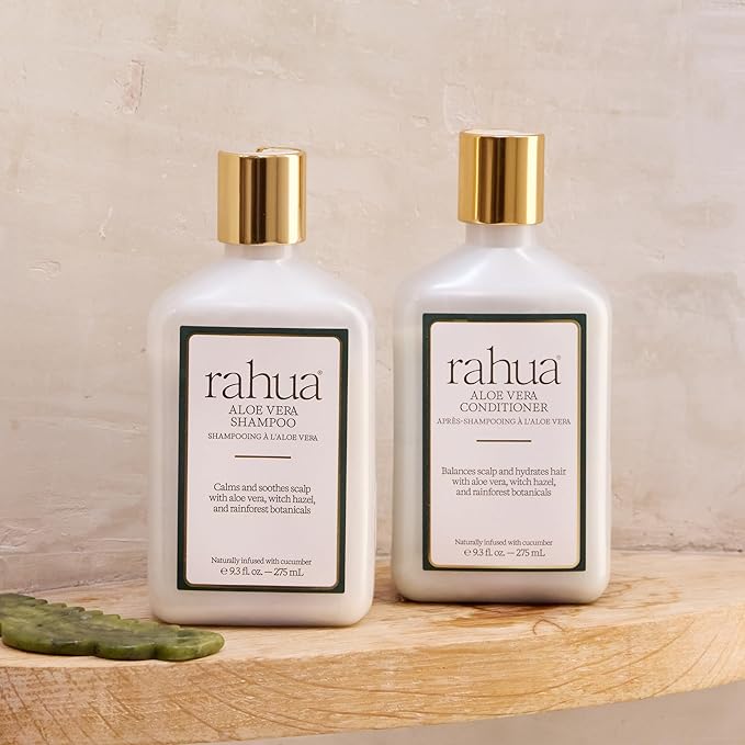 Rahua Aloe Vera Shampoo, Vegan Clarifying Shampoo for Women, Color Safe Hair Care with Aloe Vera, Cucumber Extract, Witch Hazel Oil, Sulfate Free, Balances Oil, Soothes Dry Scalp, 9.3 Fl Oz