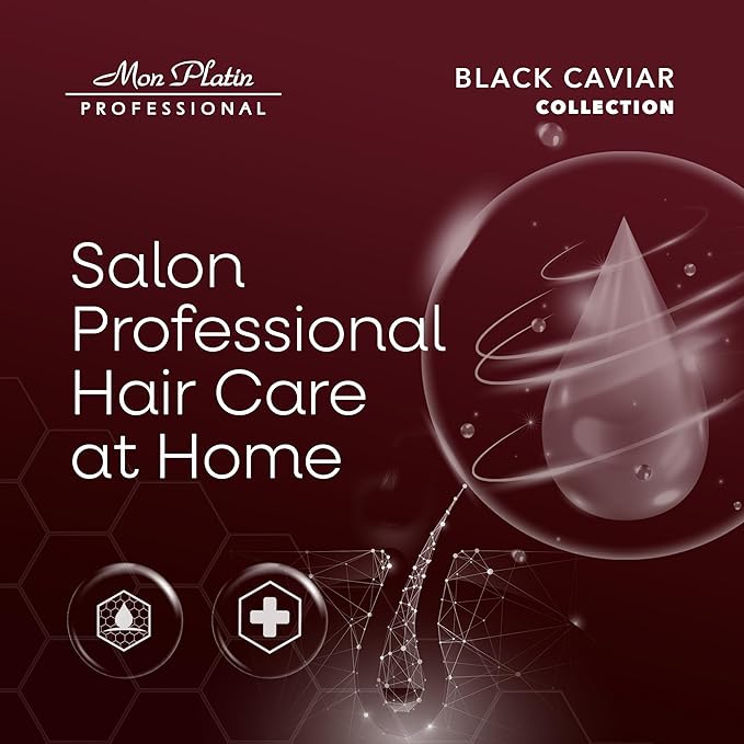 Mon Platin Professional Black Caviar Hair Cream, Luxurious Nourishing Styling Cream for Smooth & Shiny Hair, Ultimate Hair Care, Hair Styling Cream with Silk Protein & Antioxidant 400ml