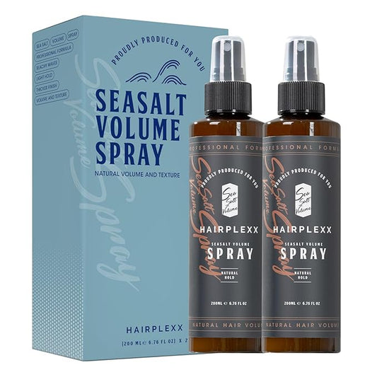 Hairplexx Sea Salt Volume Hair Spray for both Men and Women, Natural Thick and Volumizing Hair Look with Matte Finish and Natural Hold, Paraben Free (6.76 Fl Oz (Pack of 2), Ocean Fresh)
