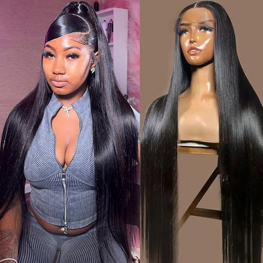 13x6 Lace Front Wigs Human Hair 200 Density Straight Lace Front Wigs Human Hair Pre Plucked 22 Inch Glueless Wig HD Lace Frontal Wigs for Black Women