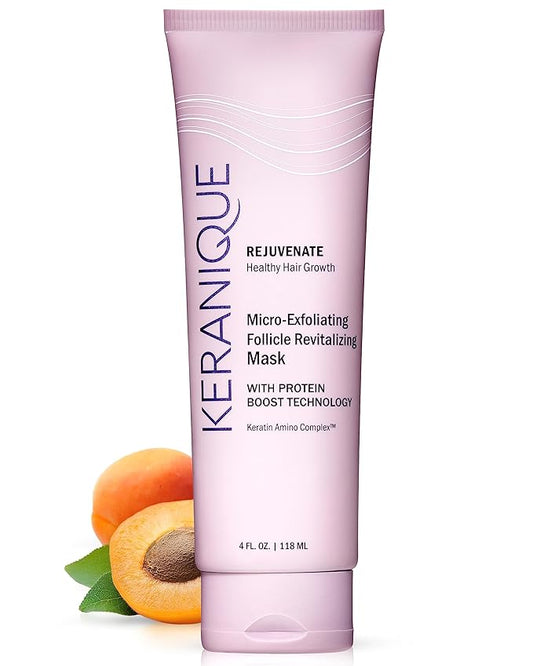 Micro Exfoliating Mask for Scalp & Hair - Keranique Clarifying Scalp Scrub for Women - Cleansing & Moisturizing Scalp Detox Conditioner - Creates Foundation for Fuller Growth - Hair Mask & Exfoliator