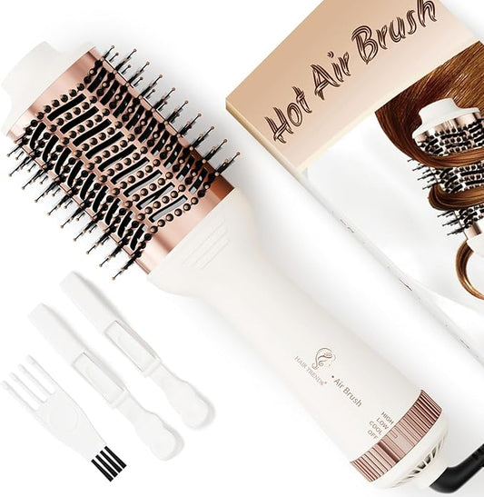 1200W Big Size Professional Hair Dryer Brush Blow Dryer Brush in One, 110v-220v Hot Air Straightener Brush for Smooth Frizz-Free Blowout, Fast Dry & Style