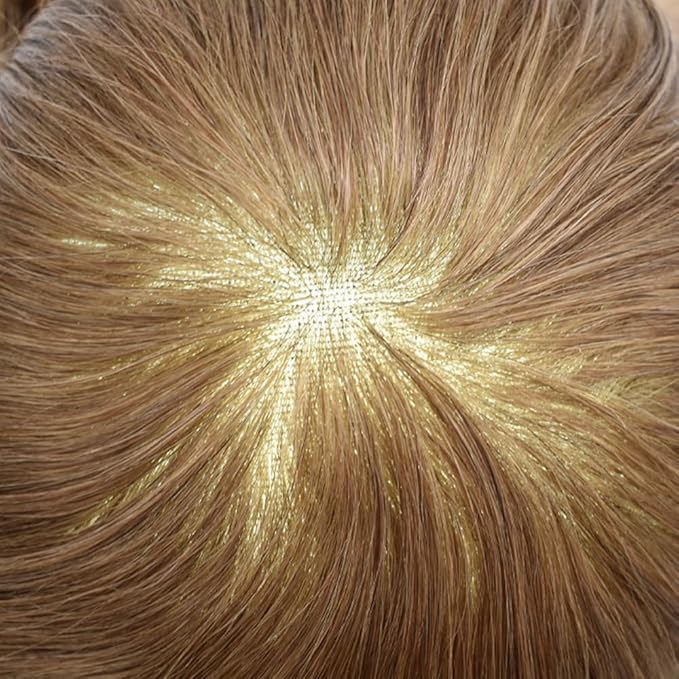 Toupee For Men Real Human Hair System Full Swiss Lace Mens Toupee Lace Hair Piece For Men Hair System Bleached Knots 7x9-90% light density17R#