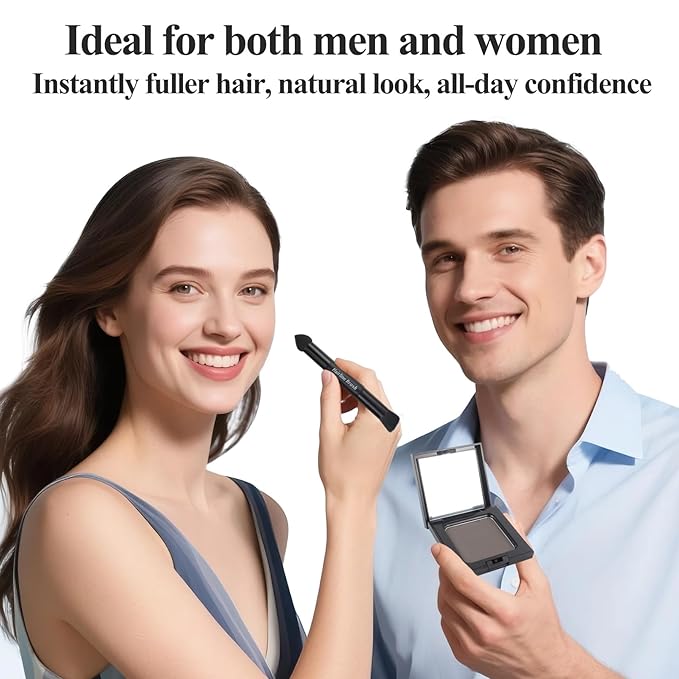 VOLLUCK Root Touch up Powder, Long-lasting Gray Hair Cover up Powder for All Hair Types, Waterproof for Women and Men (Blonde, 0.42 0unce)