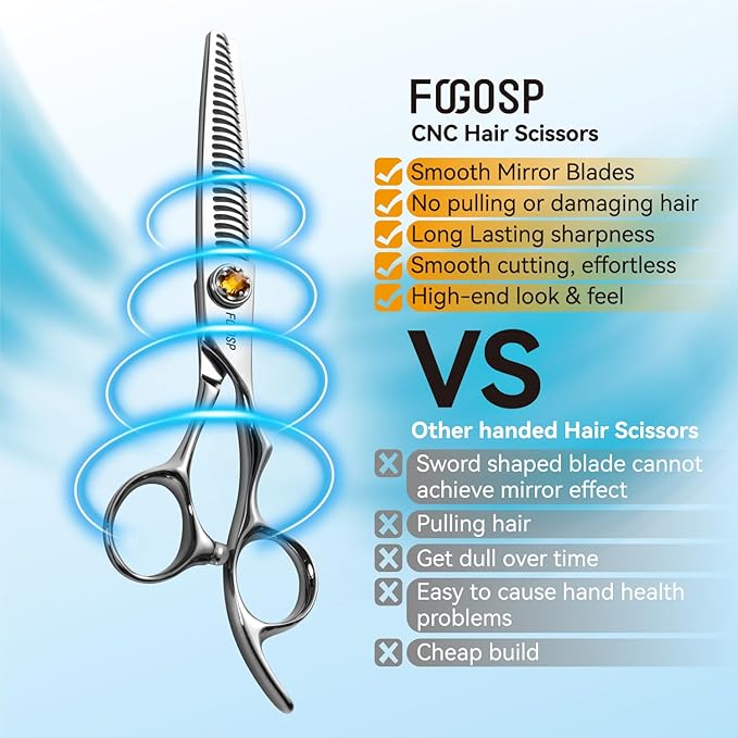 Thinning Shears for Hair Cutting Extremely Sharp Japan VG10 Steel Hairdressing Scissors for Barbers Salon Stylists CNC Craftsmanship Smoothing Cut Barber Scissors for Women Men (Blending Shear)