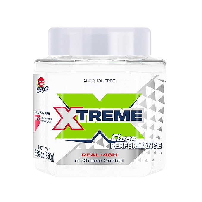 Xtreme Performance Clear Styling Hair Gel with Aloe Vera, 8.82 oz Jar (Pack of 12)