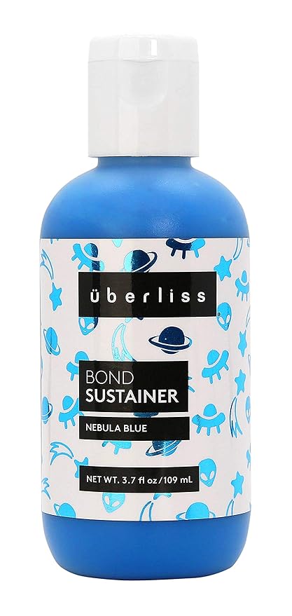 Uberliss Bond Sustainer Color (Neon Nebula Blue) 3.7oz - Color Depositing Conditioner - Semi Permanent Direct Dye - Rebuild Broken Bonds - For Healthy Hair