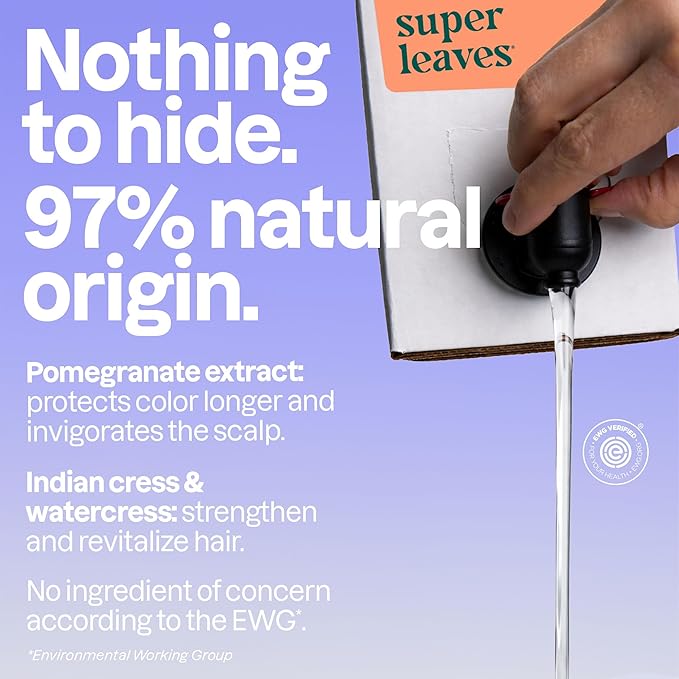 ATTITUDE Colorlast Hair Shampoo, EWG Verified, For Color Treated Hair, Protects Color, Naturally Derived Ingredients, Vegan and Plant Based, Avocado Oil and Pomegranate, Bulk Refill, 67.6 Fl Oz