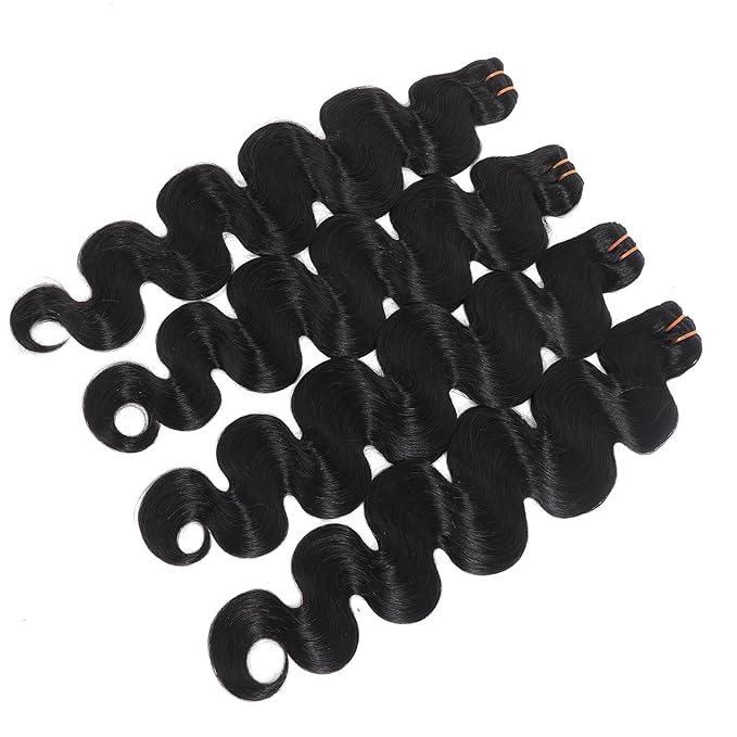 16A Raw Body Wave Bundles Human Hair 100% Human Hair Bundles,Triple Lifespan Virgin Remy Hair Extensions,Keep Texture Silky Soft After Multiple Washes (Body Wave 4 Bundles, 24 26 28 30)