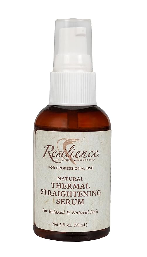 RESILIENCE Thermal Straightening Serum with Argan Oil 2oz - Protects Against Heat Damage for Up to 450′ F - Strengthens, Nourishes and Shines