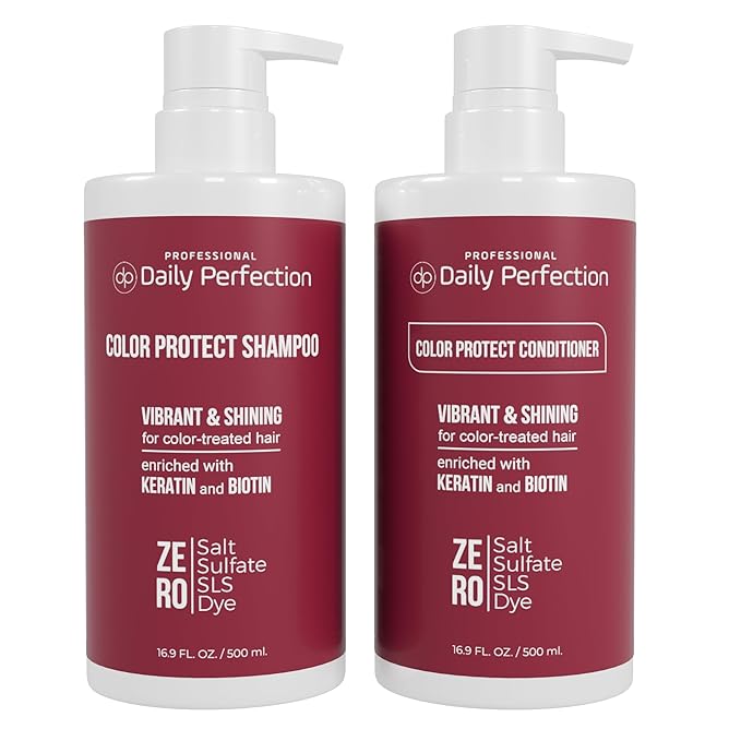 (dp) Color Protect Shampoo & Conditioner – Maintain & Enhance Color-Treated Hair – Clean + Salon-Grade Formula with Biotin & Keratin
