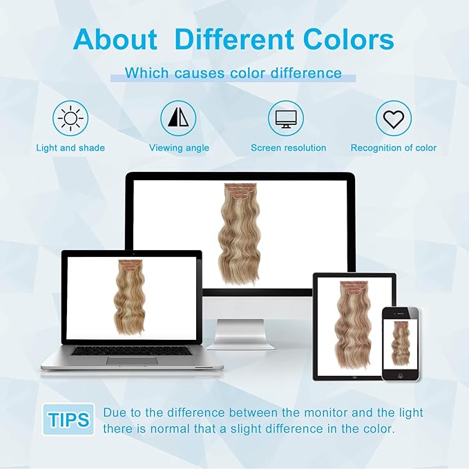 Vigorous Clip in Hair Extensions 4PCS Blonde mix Bleach Blonde Long Wavy Hairpieces 24Inch Hair Extensions Clip Ins Soft Synthetic Hairpieces for Women