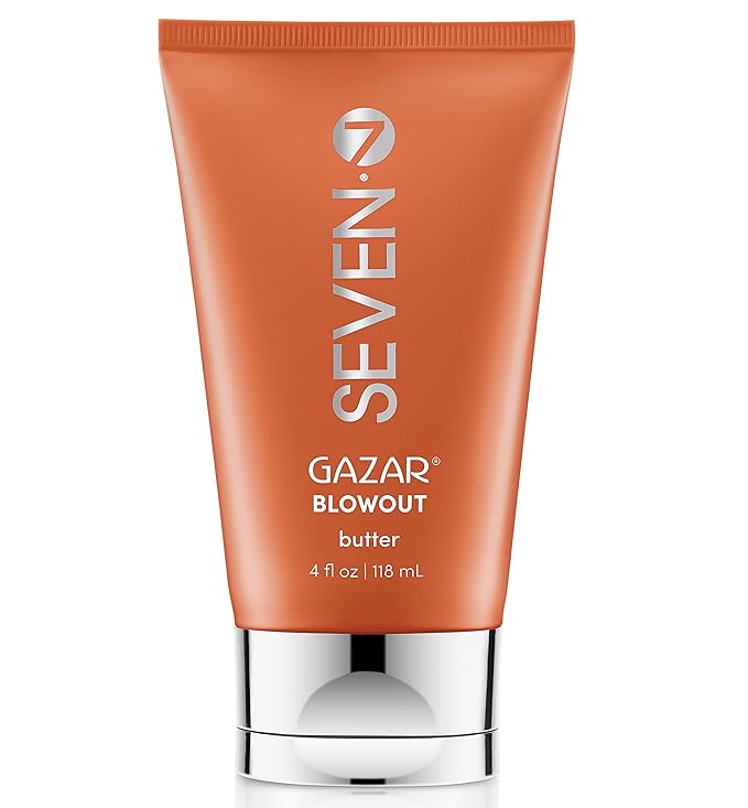 SEVEN Hair Care Gazar Blowout Butter Curly Hair Styling Curl Cream, Anti-Frizz, Hydrating, Thermal Heat Protection with Coconut Oil, Jojoba, Murumuru Butter, Perfect for Men & Women, Made in USA, 4oz