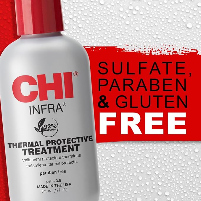 CHI Infra Thermal Protective Treatment, Hair Serum For Protecting Color & Adding Superior Shine & Softness, Hydrating Formula, Sulfate-free, 6 Oz