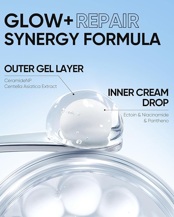 Truffle Biome Skin Cream Gel Moisturizer, Gel & Bubble Layers with White Truffle, Ceramide & Probiotic Complex, Calms Sensitive Skin, Reduces Redness, Strengthens Skin Barrier, 1fl.oz / 30g