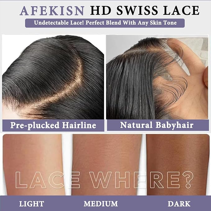 13x6 Lace Front Wigs Human Hair Pre Plucked 200% Density Body Wave HD Transparent Lace Frontal Wigs For Women Natural Color Glueless Wigs with Baby Hair 24 Inch