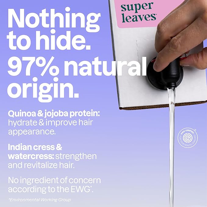 ATTITUDE Moisture Rich Hair Shampoo, EWG Verified, For Dry and Damaged Hair, Naturally Derived Ingredients, Vegan and Plant Based, Quinoa and Jojoba, Bulk Refill, 67.6 Fl Oz