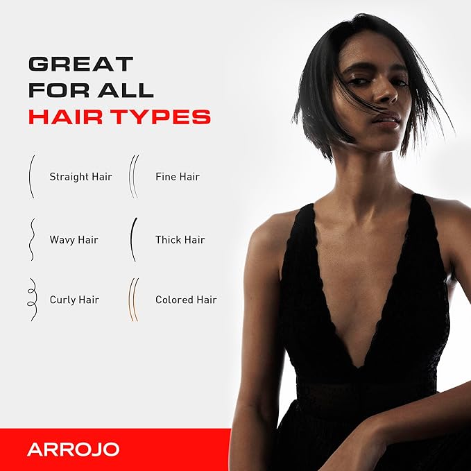 ARROJO Set & Style Hair Spray – Blow Dry Spray To Create Body, Shine, Hold – Hair Shine Spray For Blow-Drying -Hair Setting – Anti Frizz Hair Products To Fight Humidity (6 Oz)