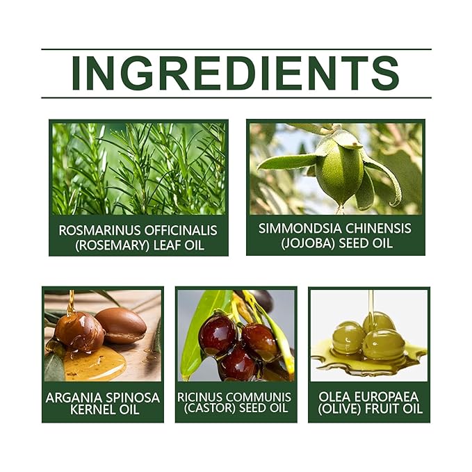 | Biotin | Hair Growth Supplement | Skin Care | Rosemary Hair Growth Essential Oil Promotes Healthy and Nourishing Hair Growth, Tough Hair Essential Oil Hair， (3.38 Fl Oz)