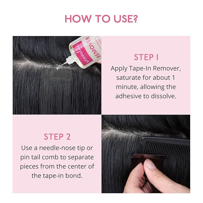WENNALIFE Tape in Extension Remover 3.38 FL.OZ. (100ML) Fast-Acting Glue Remover for Hair Extensions Wig & Toupee