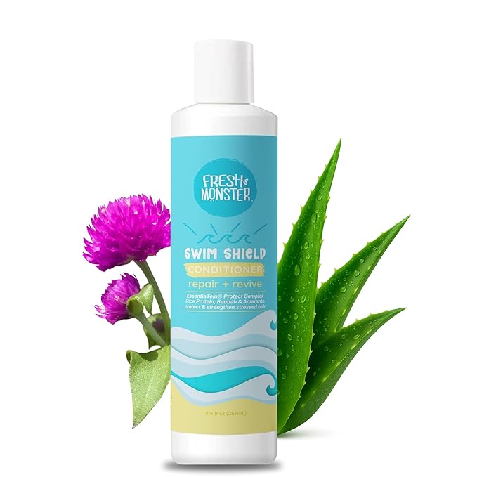 Fresh Monster Swim Conditioner for Kids – Post-Swim Hydrating Conditioner Repairs Chlorine & Salt Water Damage – Sulfate-Free, Tear-Free, Moisturizing Hair Care for Swimmers, 8.5 oz