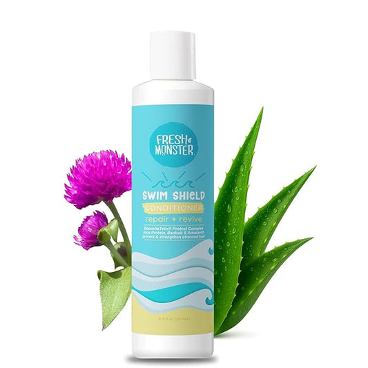 Fresh Monster Swim Conditioner for Kids – Post-Swim Hydrating Conditioner Repairs Chlorine & Salt Water Damage – Sulfate-Free, Tear-Free, Moisturizing Hair Care for Swimmers, 8.5 oz