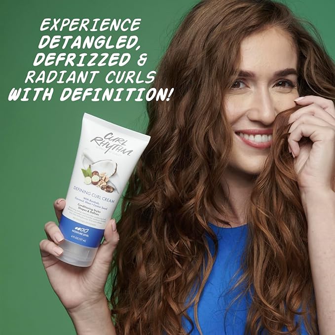 Defining Curl Cream - Hair Moisturizer for Curly Hair - Styling Cream for Frizz Control, Bounce, and Shine - Sulfate Free - 4 pc