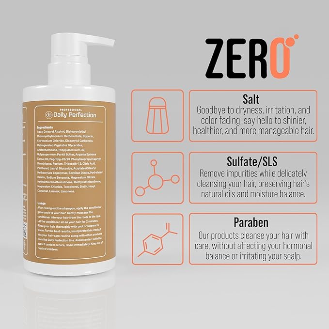 (dp) Argan Oil Conditioner – Repair & Protect Damaged Hair – Clean + Salon-Grade Formula with Biotin & Keratin