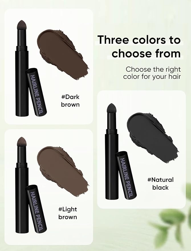 Women Hairline Powder Stick, 0.04oz Root Touch Up Hair Color Powder Root Cover Up Dye Scalp Concealer Hair Fibers for Thinning (Gray-Brown)(Gray Brown, Regular Size)