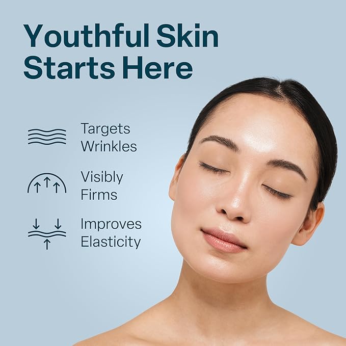 QRxLabs Peptide Complex Face Serum - Firming Collagen Booster & Hydrating Hyaluronic Acid with Chamomile Extarct - Revitalizing Antiaging Skincare - Unscented Gel, 1 Fl Oz