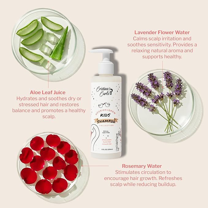 Cristina's Curls Kids Shampoo And Deep Conditioner Set – Gentle Cleanse And Detangling Slip