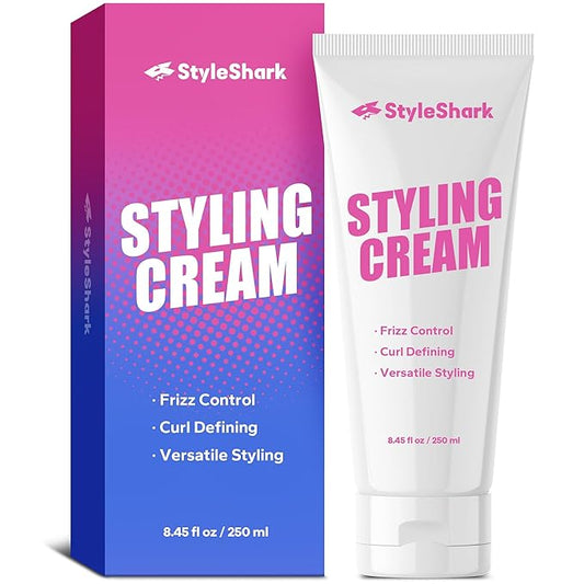 3 in 1 Styling Cream (250ml), Ultimate Curl Cream for Curly & Wavy Hair, Anti-Frizz, Curl Defining & Smoothing, Hair Care Essentials for Frizz Control, Heatless Curls, Slick Back Styles