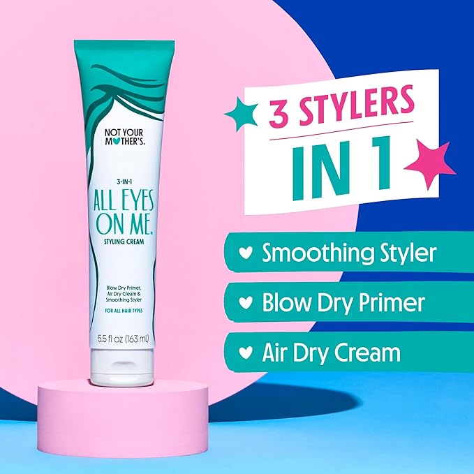 Not Your Mother's All Eyes On Me 10-in-1 Hair Perfector & 3-in-1 Wax Stick & Styling Cream (3-Pack) - Protectant & Styling Products for All Hair Types