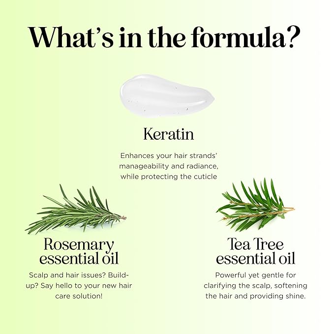 Tea Tree Shampoo and Conditioner Set - Sulfate Free Clarifying Shampoo and Conditioner for Oily Hair & Scalp Care with Cleansing Tea Tree Oil - Complete Oily and Dry Scalp Treatment for Build Up