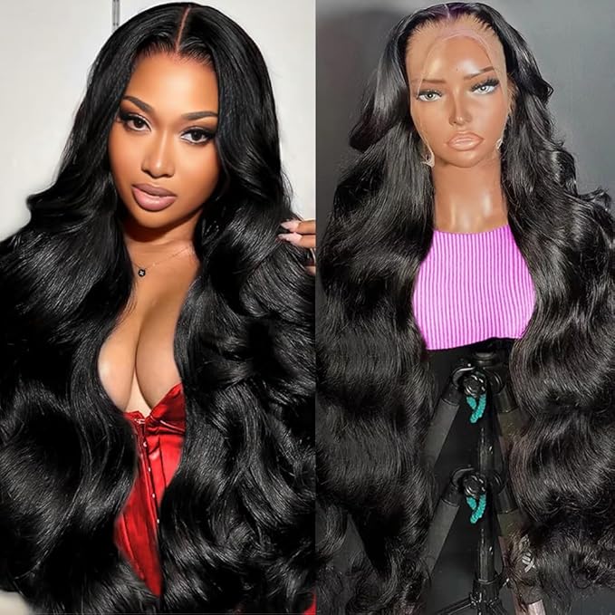 13x6 Body Wave Lace Front Wigs Human Hair Pre Plucked 200% Density HD Lace Front Wigs Human Hair for Women 10A Glueless Wig 26 Inch